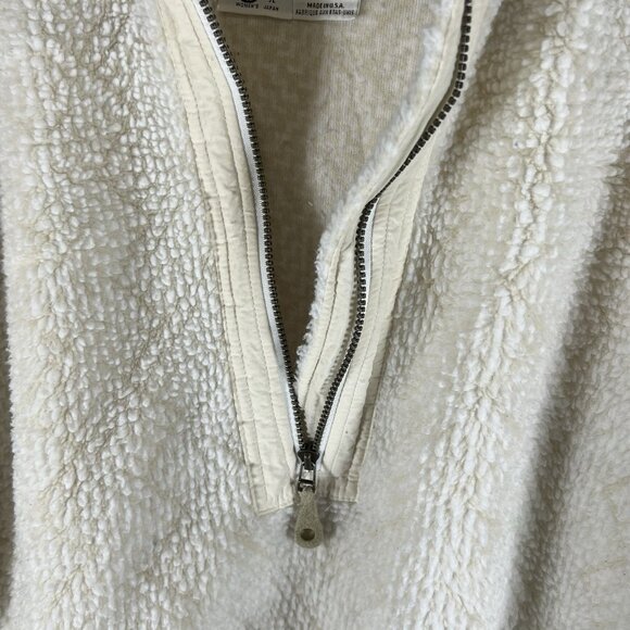Columbia Womens Sherpa Jacket Fleece Sz XL Ivory Long Sleeve High Neck Polyester - Picture 6 of 12